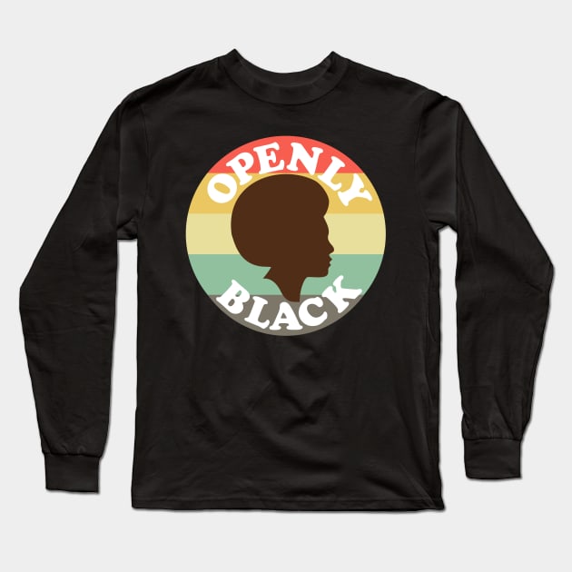 Openly Black Afro Pride Long Sleeve T-Shirt by MMROB